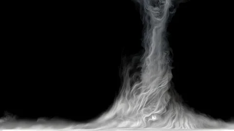 Dense swirling white cloud formation resembling a tornado or dramatic vortex Stock Illustration