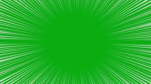 Dense thin white radial burst lines animated on green screen speed manga Stock Footage 335218013