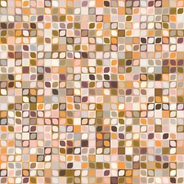 Dense Tiny Spring Leaf Mini Grid Mosaic. Texture Collage Background. Abstract Stock Illustration