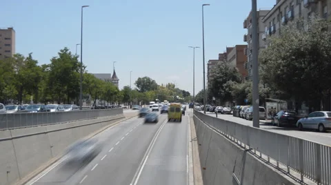 Dense Traffic Circulation Stock Footage 56280337