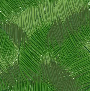 Dense tropical forest Stock Illustration