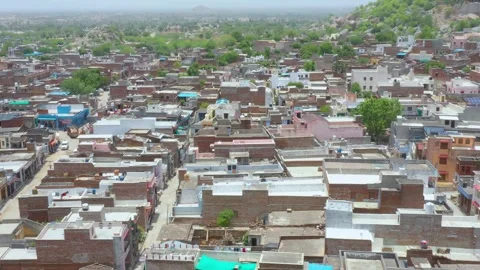 Dense Urban Layout, Rajasthan Stock Footage 314056563