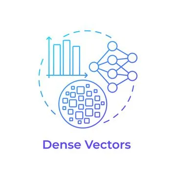 Dense vectors blue gradient concept icon イラスト素材