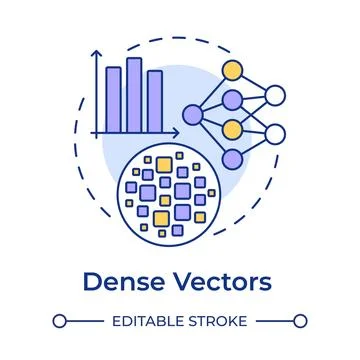 Dense vectors multi color concept icon イラスト素材