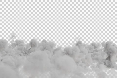 Dense white clouds and thick smoke billow upwards Stock Photos