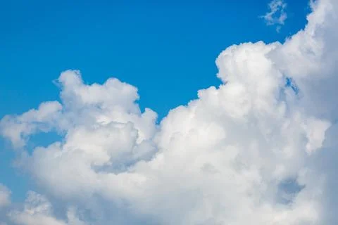 Dense white clouds in the blue sky in Turkey Stock Photos