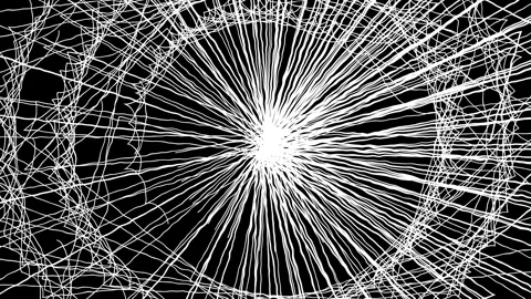 Dense White Web Transition on Black Screen Stock Footage 309962611