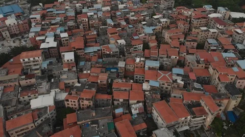 A densely built-up Chinese area Video stock 114154532