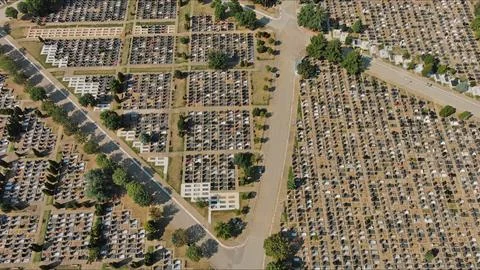 Densely packed cemetery graveyard Stock Photos
