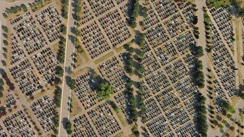 Densely packed cemetery graveyard Stock Photos
