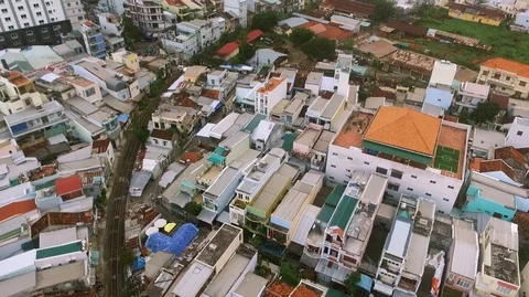 Densely populated city Stock Footage 86674697
