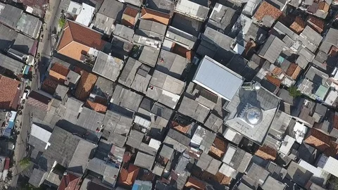 Densely Populated, Top Down View Stock Footage 82641675