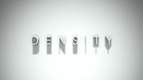 Density 3D title animation with shadows on a white background Stock Footage 296520941