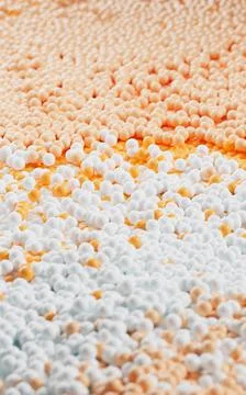 Density balls, abstract geometric background, 3d rendering. Stock Illustration