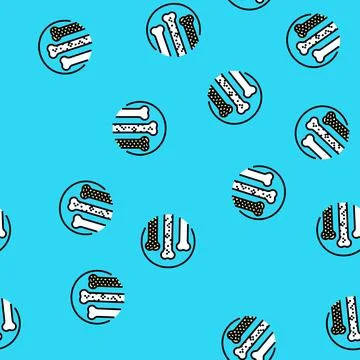 Density bone osteoporosis vector seamless pattern Illustrazione stock