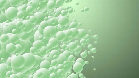 Density of Green Spheres in Abstract Space Stock Footage 325194477