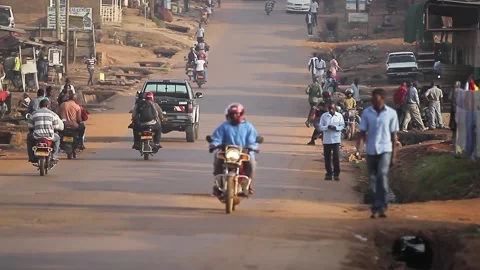 Density image of life, people and vehicles in the City of Uganda Stock Footage 148747899