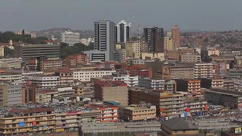 Density image of life, people and vehicles in the City of Uganda Stock Footage 148748234