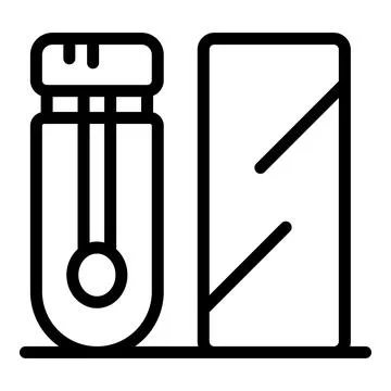 Density meter and rectangular sample measuring physical properties Stock Illustration