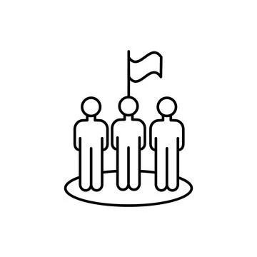 Density people flag icon. Element of overpopulation thin line icon Stock Illustration