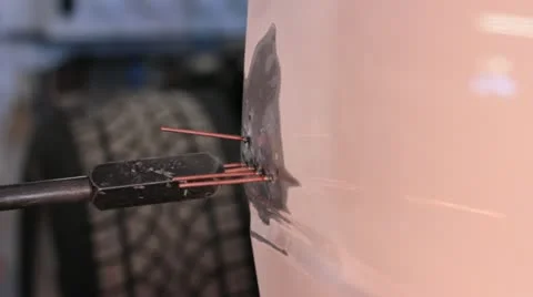 Dent Pulling Stock Footage 22293891