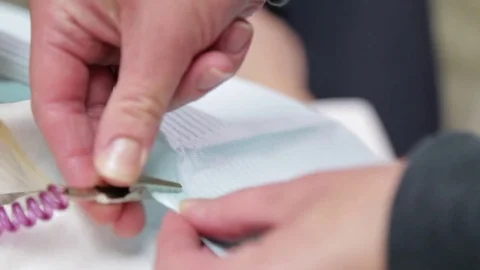 Dental bib clipped on Stock Footage 73530772