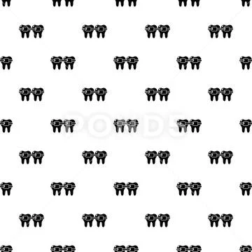 Dental brace pattern vector seamless Stock Illustration
