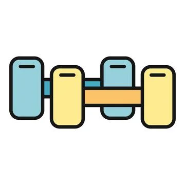 Dental braces linear icon for teeth alignment concept Stock Illustration