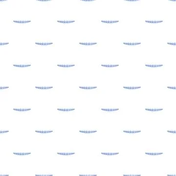Dental braces seamless pattern aligning teeth orthodontics Stock Illustration