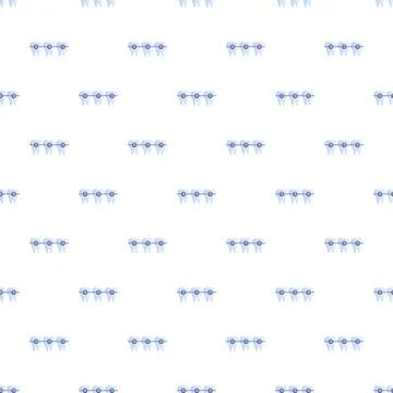 Dental braces teeth alignment seamless pattern background Illustrazione stock