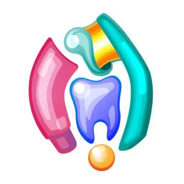 Dental care concept. Toothpaste bubbles foam. Oral hygiene. Vector illustration Stock Illustration