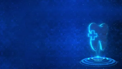 Dental care icon, animation, Teeth Cleaning Ultrasonic Scaling Stock Footage 294955849