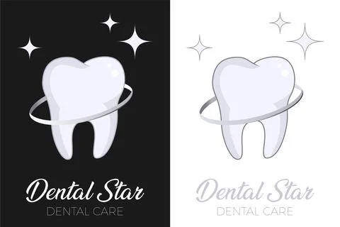 Dental care - logo vector design Stock Illustration