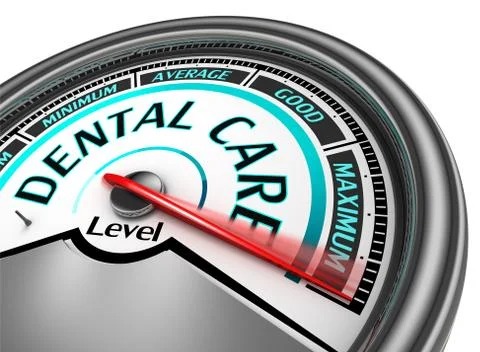 Dental care meter indicate maximum Stock Illustration