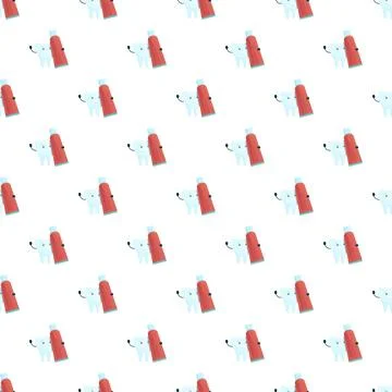 Dental care pattern with cartoon teeth and toothpaste Stock-Illustration