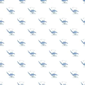 Dental chair pattern repeating for dentistry background and design Illustrazione stock