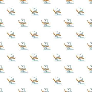 Dental chair repeating pattern for dentistry background Stock Illustration
