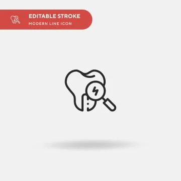 Dental Checkup Simple vector icon. Illustration symbol design template for we Stock Illustration