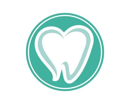 Dental circle 2 logo icon template Stock Illustration