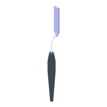 Dental cleaning tool showing angled metal scraper for plaque removal Stock Illustration