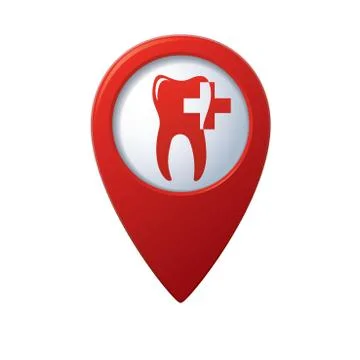 Dental clinic icon pointer Stock Illustration