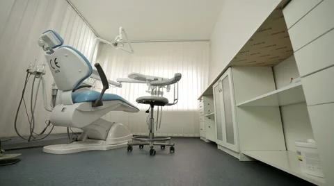 Dental clinic interior design with chair and tools Video stock 59882520