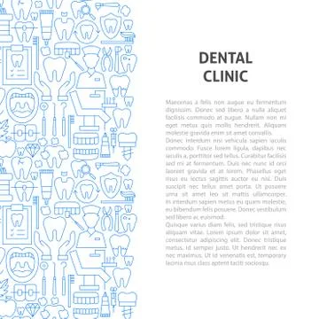 Dental Clinic Line Pattern Concept Stock Illustration