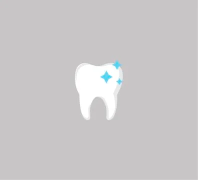 Dental clinic vector template - tooth icon with stars. Dental treatment Stock Illustration