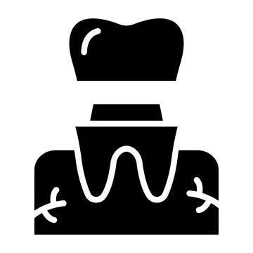 Dental Crown Vector Icon Design Illustration Stock Illustration