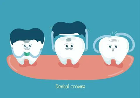 Dental crowns Stock Illustration