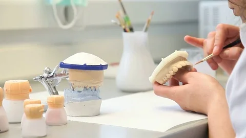 Dental dentist objects implants Stock Footage 77245215