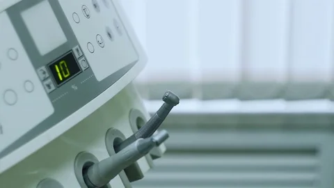 Dental device. machine against caries. medical equipment Stock Footage 80569588