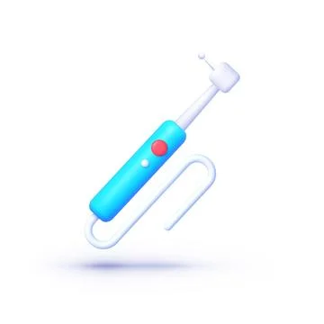 Dental drill 3d icon for web design. Vector illustration Stock Illustration