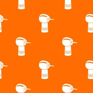Dental drill pattern vector orange 스톡 일러스트